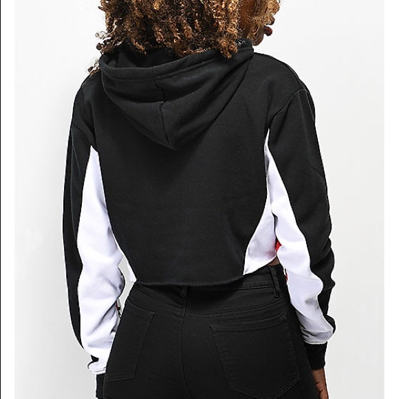 Empyre Kennita Savage Rose Black Crop Hoodie (M) - Picture 3 of 5